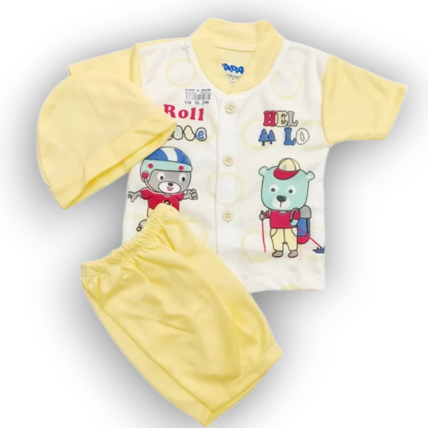 New born hello yellow suit