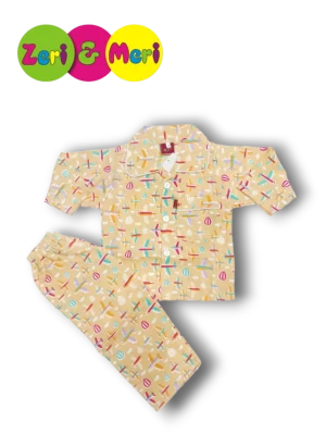Night suit cotton aeroplane 1 to 4y skin