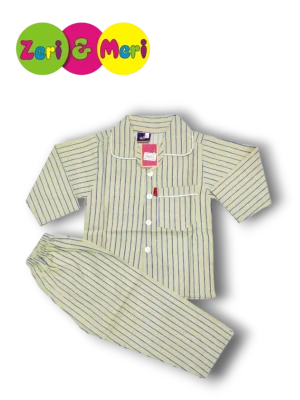 Night suit cotton lining 1 to 4y green