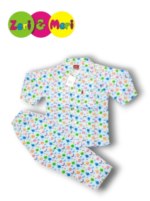 Night suit cotton parachute 1 to 4y blue