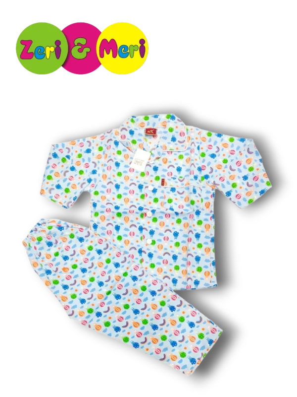 Night suit cotton parachute 1 to 4y blue