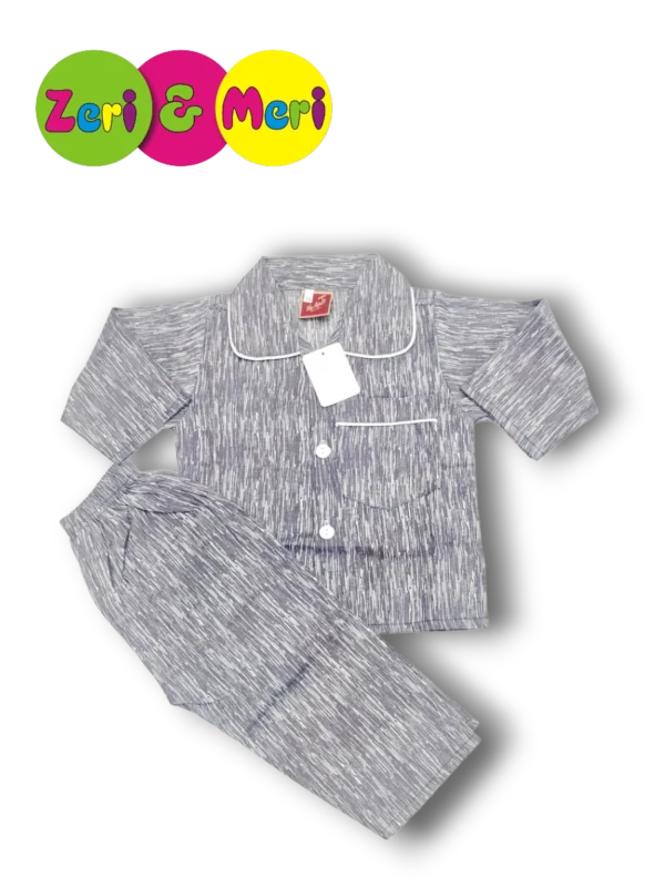 Night suit cotton shaded 1 to 4y charcoal