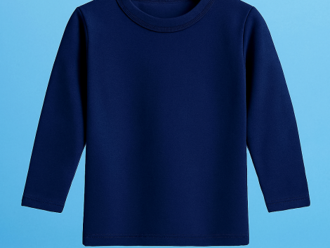 Round Neck Navy Blue