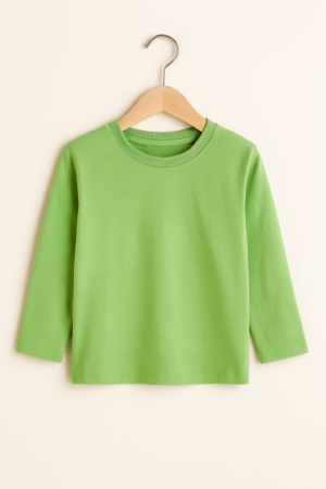 Round Neck Light Green Colour