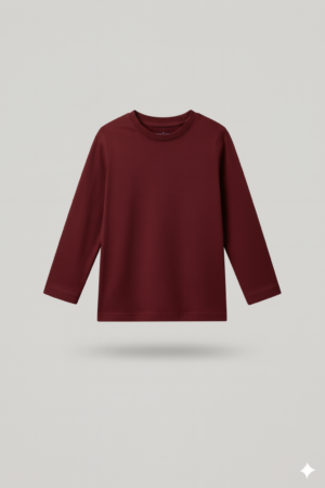Round Neck Maroon Colour