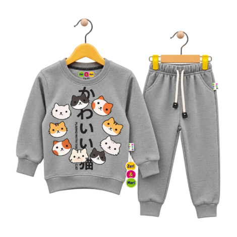 Cute Cats Kids Fleece Tracksuit