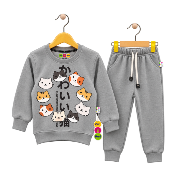 Cute Cats Kids Fleece Tracksuit