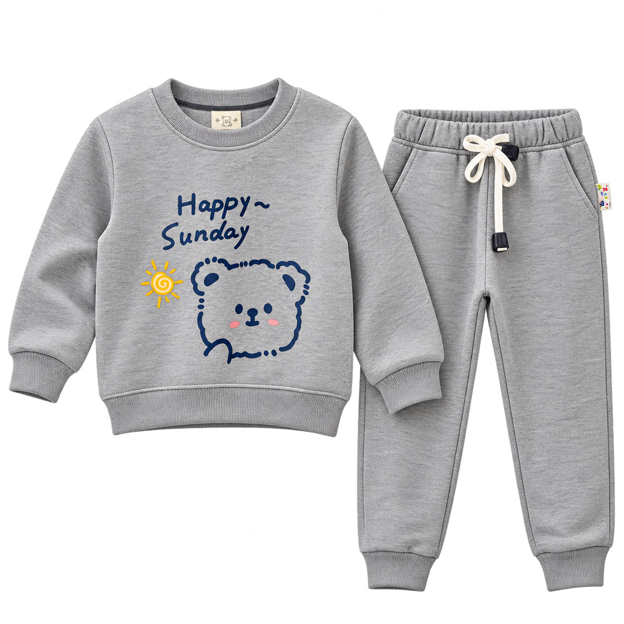 Happy Sunday Kids’ Flees Track Suit in Premium Quality for 1 to 4Y 3 Happy Sunday Kids’ Flees Track Suit
