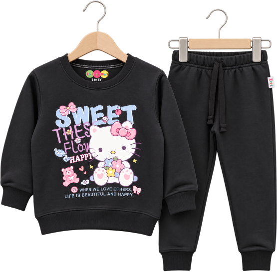 Sweet Flower Girls’ Flees Track Suit