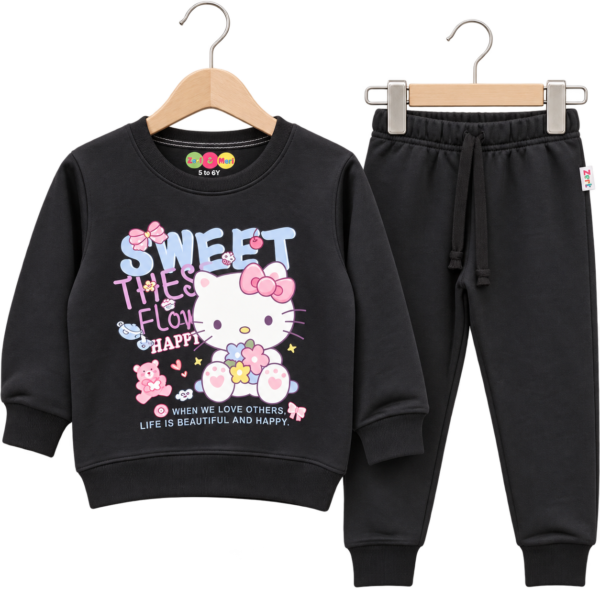 Sweet Flower Girls’ Flees Track Suit